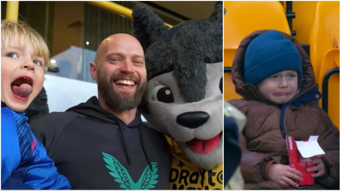 VIDEO: Le roban los 'nuggets' durante un partido de fútbol y la mascota del equipo le da una sorpresa