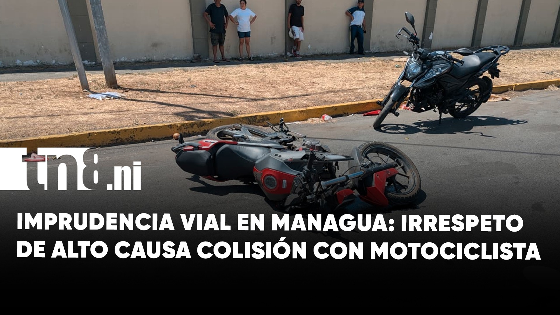 Irrespeto a la señal de alto provoca accidente en barrio Julio Buitrago, Managua