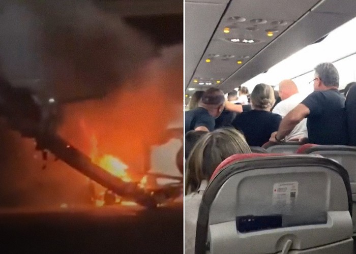 VIDEO: Pánico y angustia durante evacuación de avión en llamas en Brasil